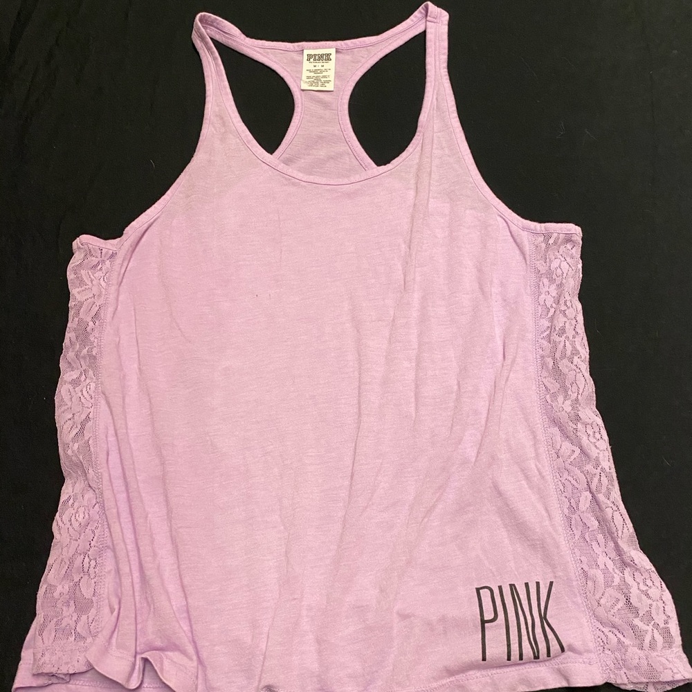 Lavender laced tank top